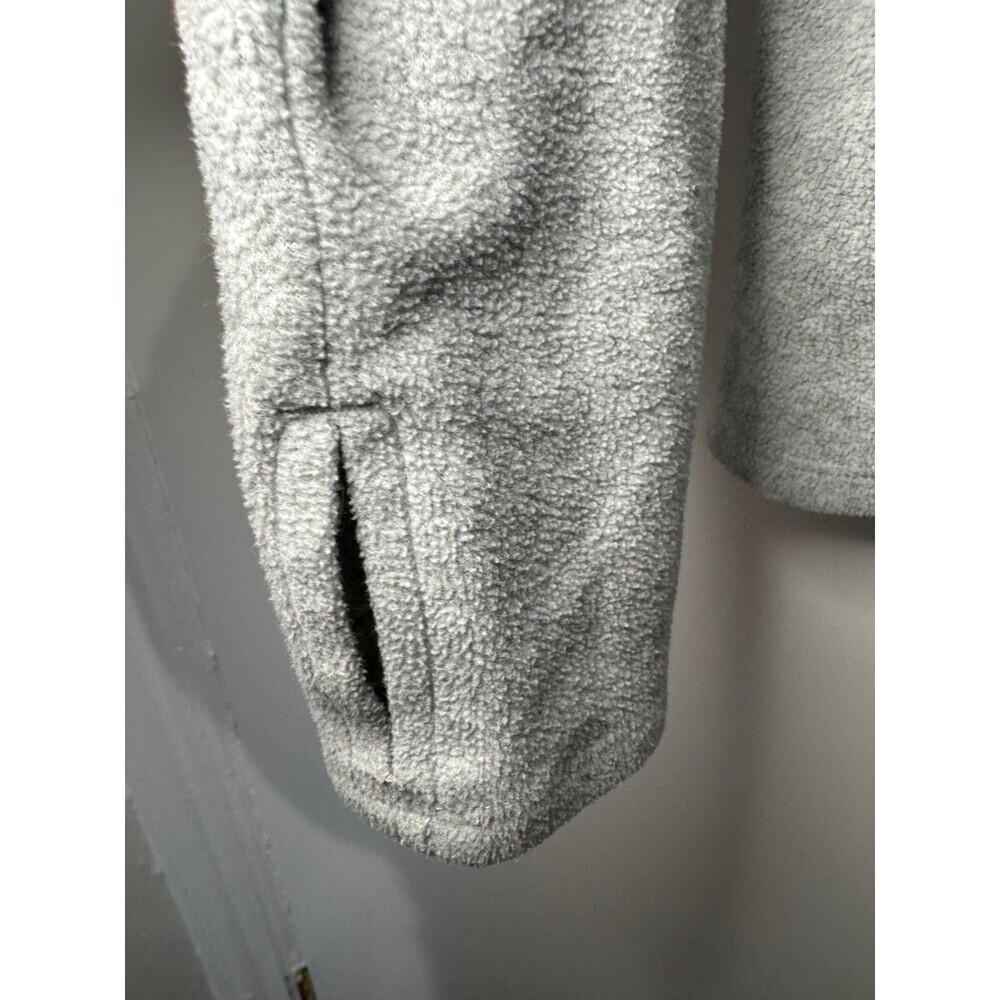 Gray Fleece Full Zip Jacket Thumb Holes Active Women's Small Tall - Picture 4 of 5